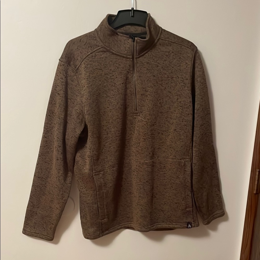 Alpine Design Brown Zip Up Sweater Cozy Fleece
